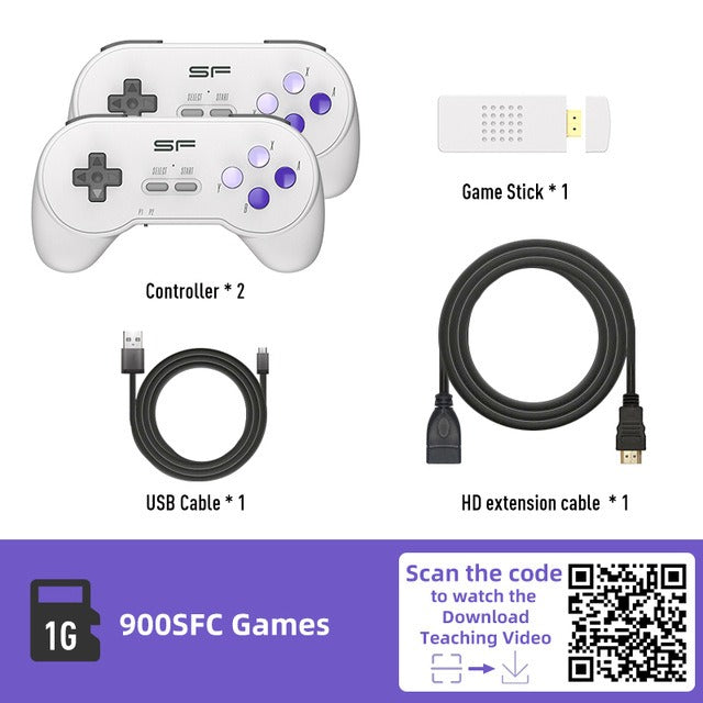 SFC Classic Retro Gaming Console Super SNES Wireless Dual Player HD Gaming Console Y2 SF Mini Gaming Console