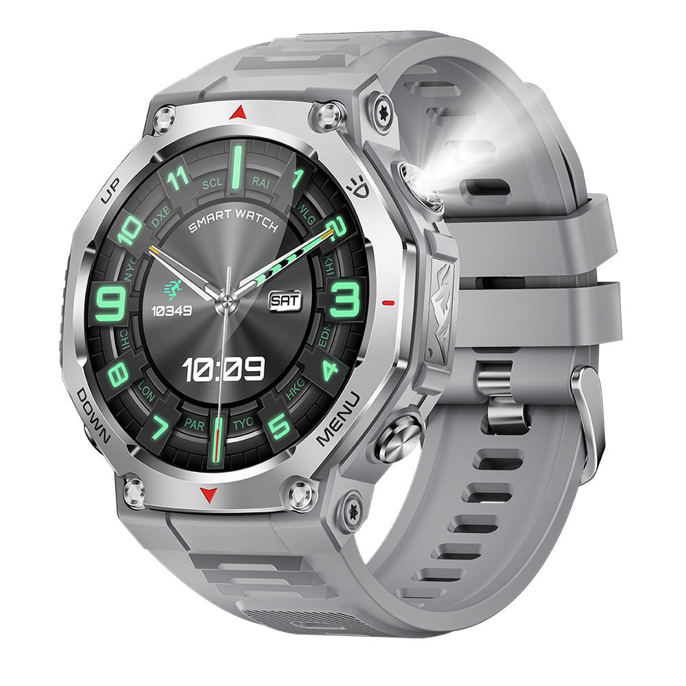 KT85 Smart Watch Bluetooth Call Flashlight Heart Rate Oximeter Step Multifunctional Outdoor Watch