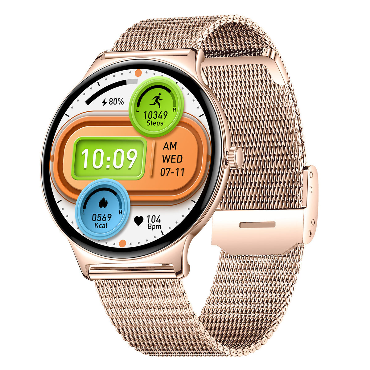 Smartwatch V89 Ultra-Slim – Ecrã AMOLED, Chamadas Bluetooth e Resistente à Água