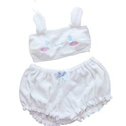 Pijama Tube Top Estilo Japons Soft Girl — Seda de Leite | Rosa ou Branco | Tamanho Único