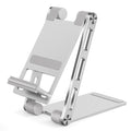 Suporte para telemóvel ajustável em altura, suporte de alumínio para mesa para tablets