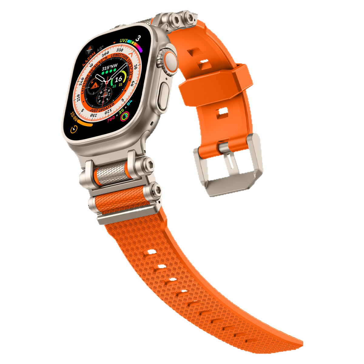 Carbon Fiber and Silicone Strap for Apple Watch and Samsung Ultra