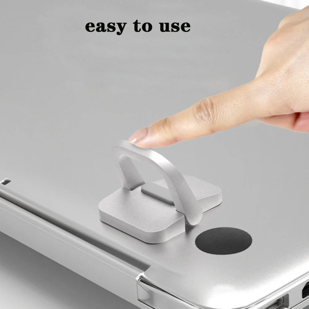 Mini Foldable Laptop Stand, Portable Computer Keyboard, Self-Adhesive Invisible Notebook Stand and Keyboard Lift for Desk