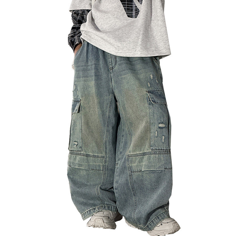 Boys' Straight Leg Jeans and Cargo Pants for Medium  Large Kids