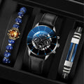 Relógio de Homem Quartz Analógico – Pele Sintética, Diâmetro 42mm