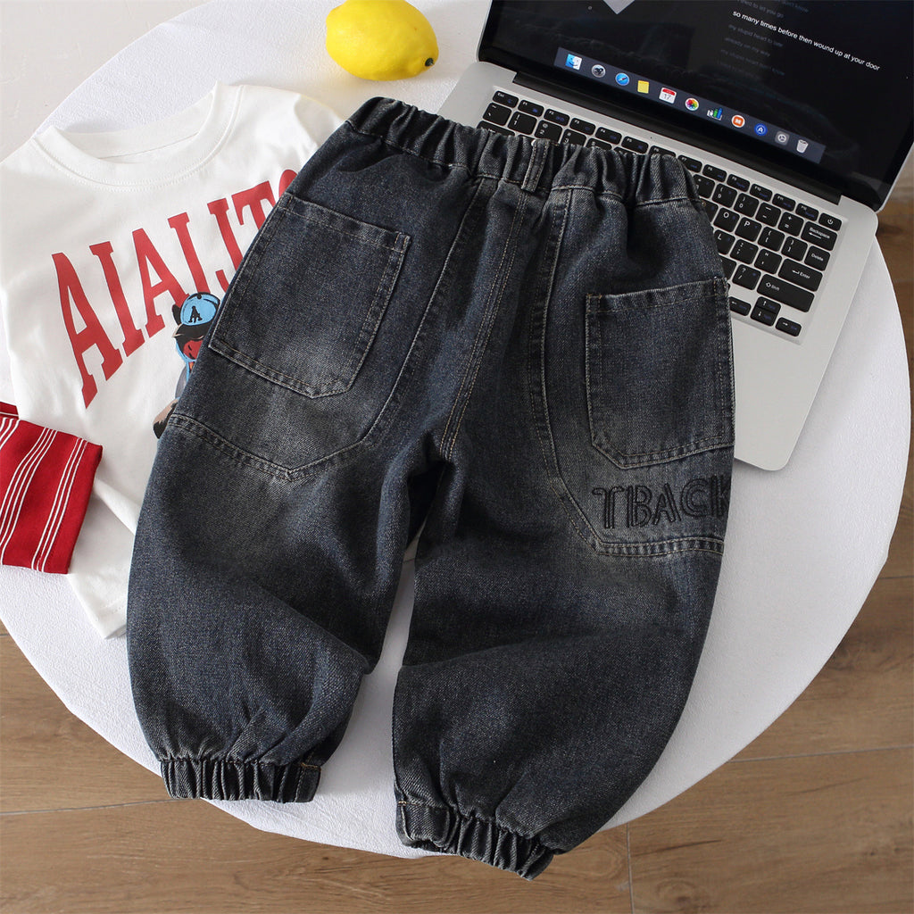 Boys' Cuffed Ankle Denim Pants