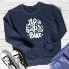 Navy Blue - White Text / S
