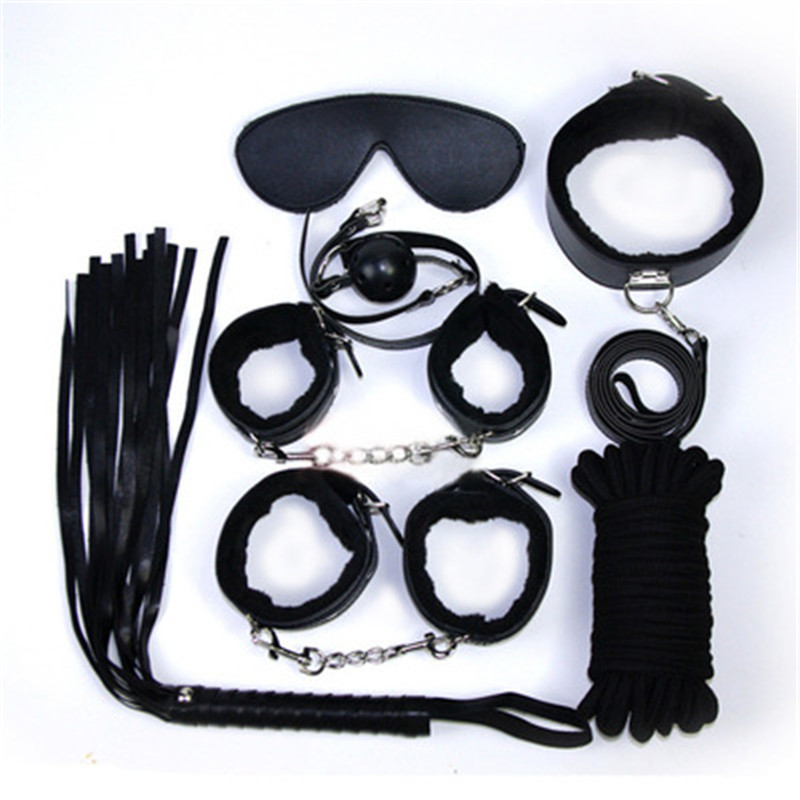 Kit Bondage Algemas e Tornozeleiras — 7 ou 18 Peças | Nylon ou Peludo | Várias Cores | Adultos (+18)