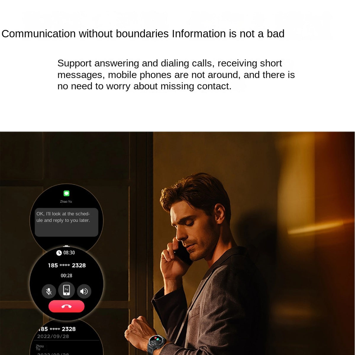 KT85 Smart Watch Bluetooth Call Flashlight Heart Rate Oximeter Step Multifunctional Outdoor Watch