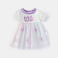 Cute  Dress for Little Girls Summer New Arrival Princess Lace Dress with Butterfly Design