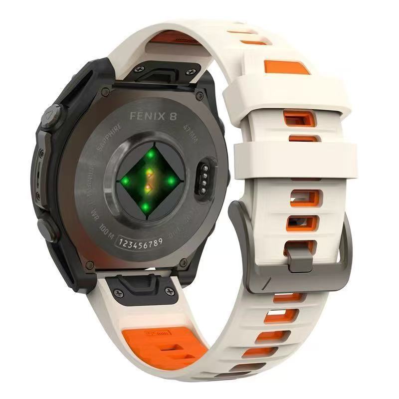 Fita de Silícone para Garmin Fenix 8 | 43/47/51mm | Quick-Release