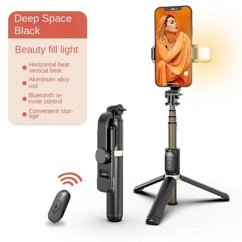 Wholesale Bluetooth Selfie Stick with Fill Light Extended Universal Phone Live Streaming Tripod