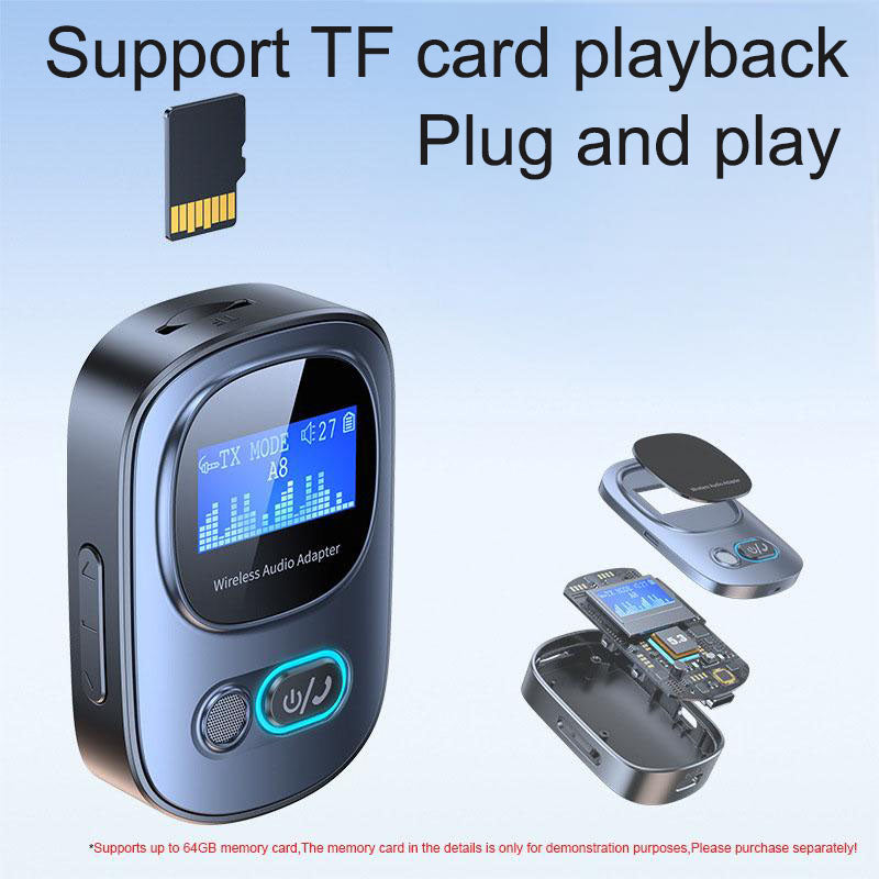 Bluetooth 5.3 adapter T68 2-in-1 Bluetooth audio receiver and transmitter, music receiver, Bluetooth transmitter
