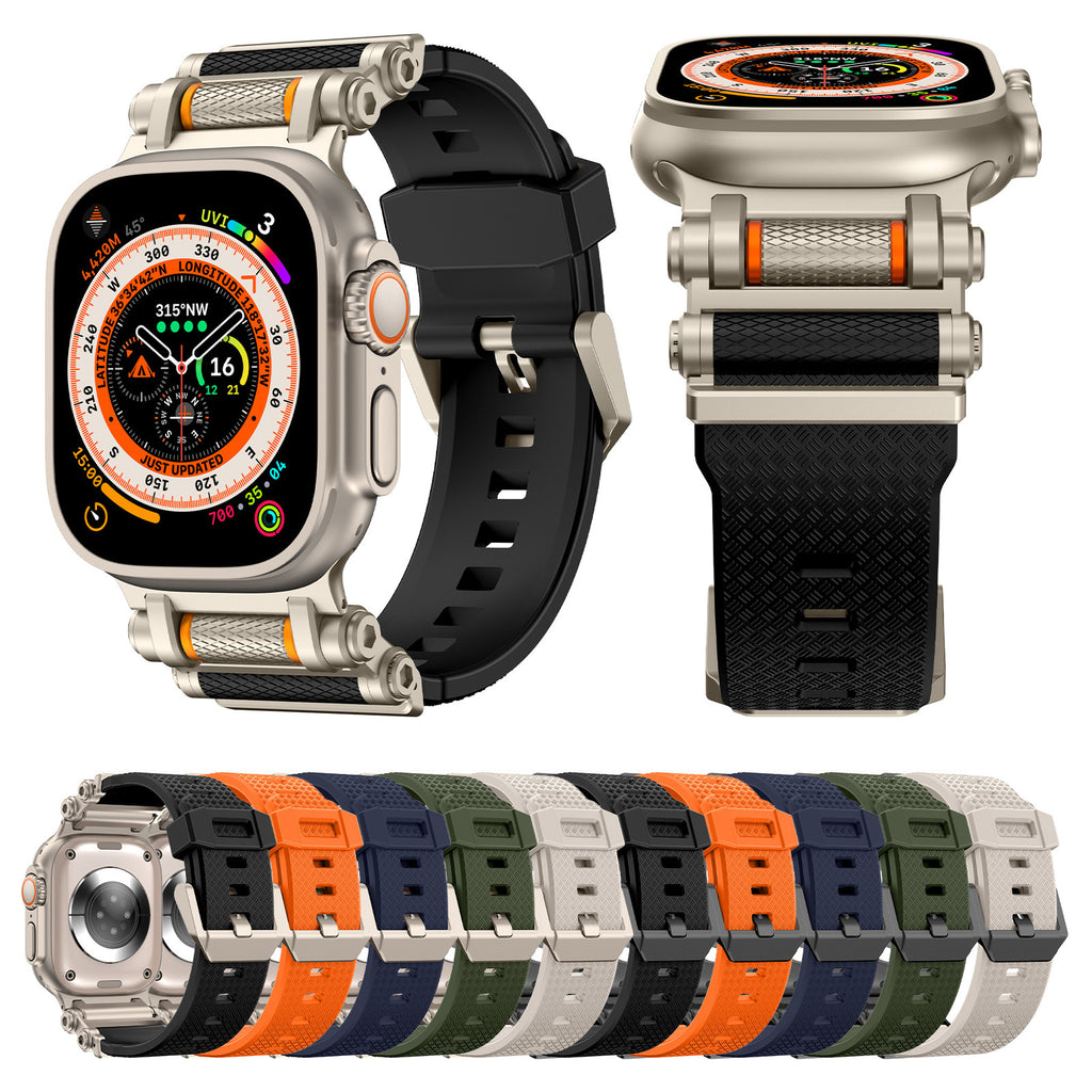 Carbon Fiber and Silicone Strap for Apple Watch and Samsung Ultra
