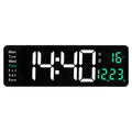 13/16-inch Large LED Digital Wall Clock, Wall-mounted Remote Control Temperature Date Week Display Timer Dual Alarm Clock