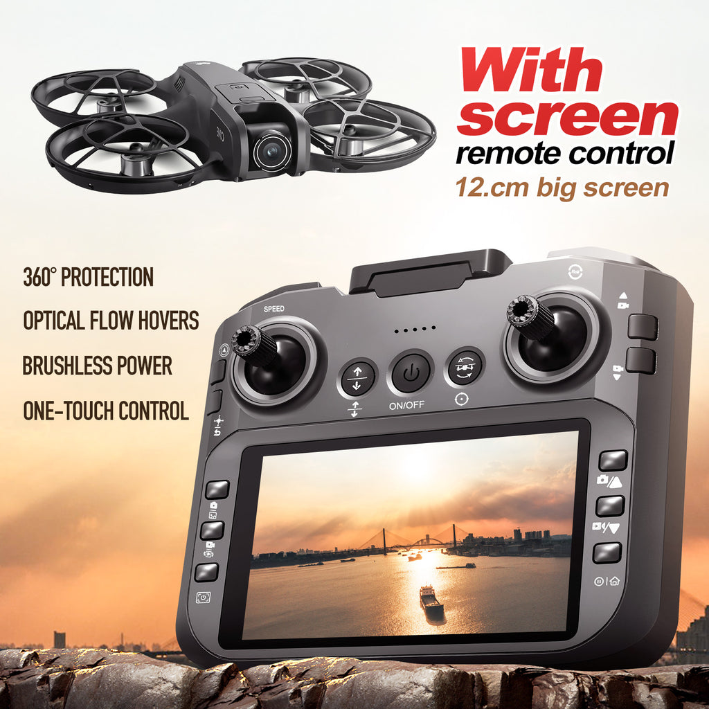 Foldable GPS Drone with Screen for Aerial Photography Remote Control Aircraft