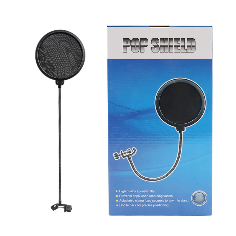 Direct Factory Supply Windscreen for Live Streaming Microphone Double Layer Capacitor Mic Windscreen for Broadcaster Recording Studio Microphone Windscreen