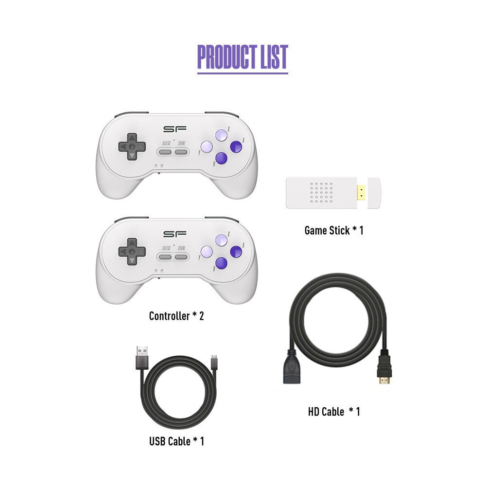 SFC Classic Retro Gaming Console Super SNES Wireless Dual Player HD Gaming Console Y2 SF Mini Gaming Console