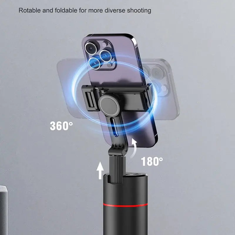 P02 Auto Face Tracking Stand 360° Rotation Phone Holder Desktop Tracking Gimbal Stabilizer Tripod for Live Vlogging Video