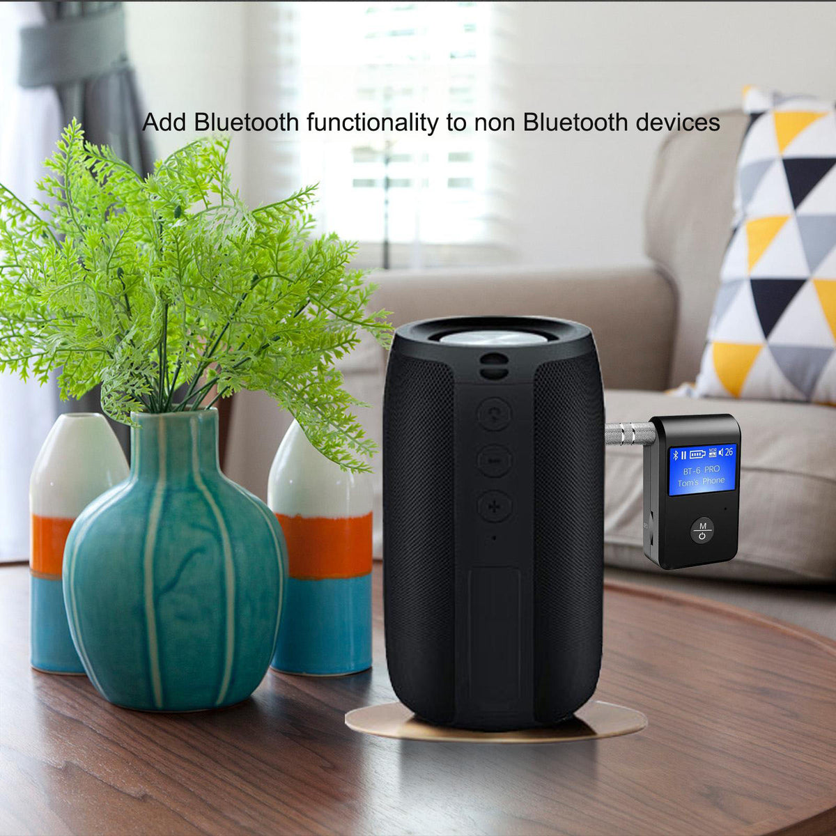 Adaptador Bluetooth 5.0 para Carro com AUX e Chamadas Mãos-Livres