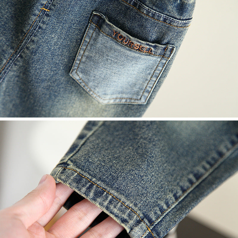 Casual Soft Denim Pants for Boys Spring Autumn Style