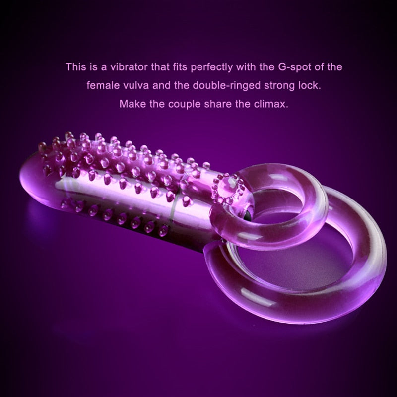 Dual-Ring Bullet Vibrator — 7 Speeds | G-Spot + Clitoris | Purple | Adult (+18)