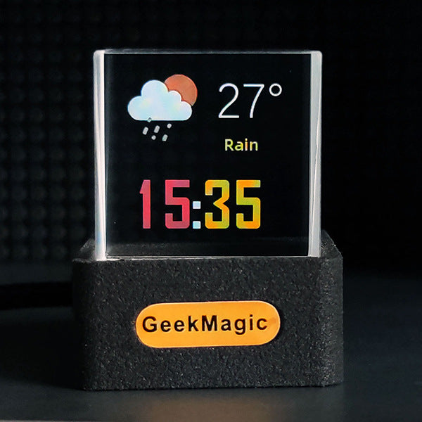 New Trend Mini Transparent WiFi Weather Clock Creative Gift Desktop Decoration Display