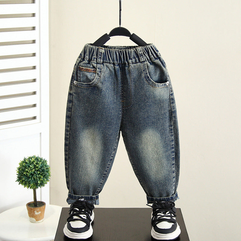 Casual Soft Denim Pants for Boys Spring Autumn Style