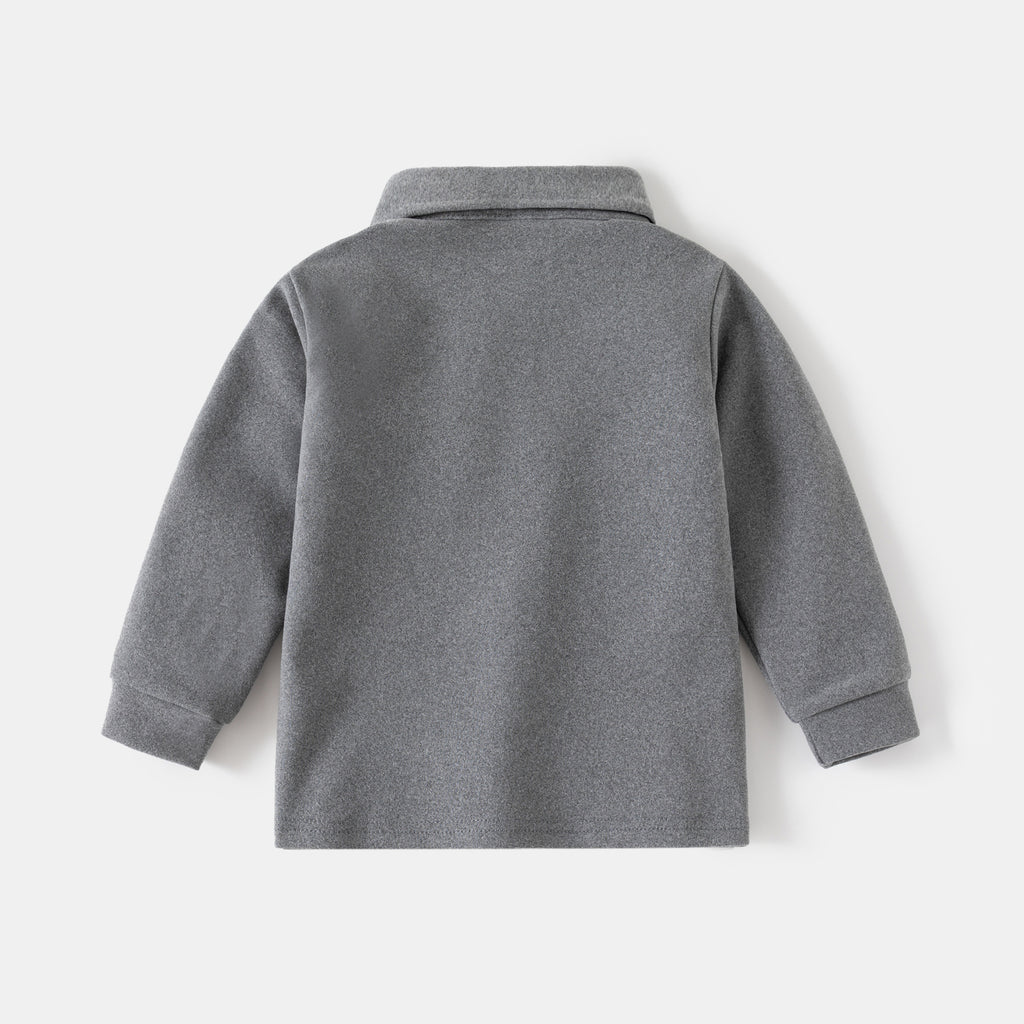 Long Sleeve Thickened Turn-Down Collar T-Shirt Baby Top Kids Clothing Wholesale