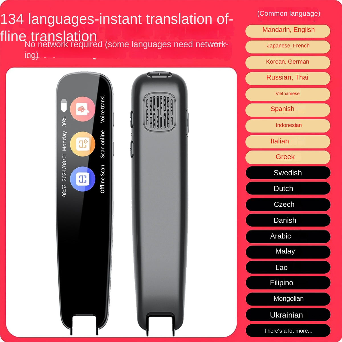 Export Translation Pen Offline Chinese, English, Japanese, Korean, Russian, German, Cantonese, Malay, Southeast Asian Scan Pen