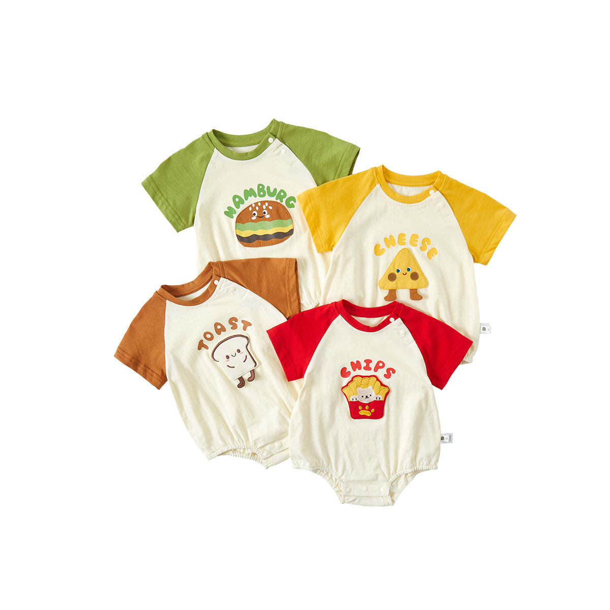 Cartoon Romper Summer New Baby Short Sleeve Bodysuit Infant Onesie