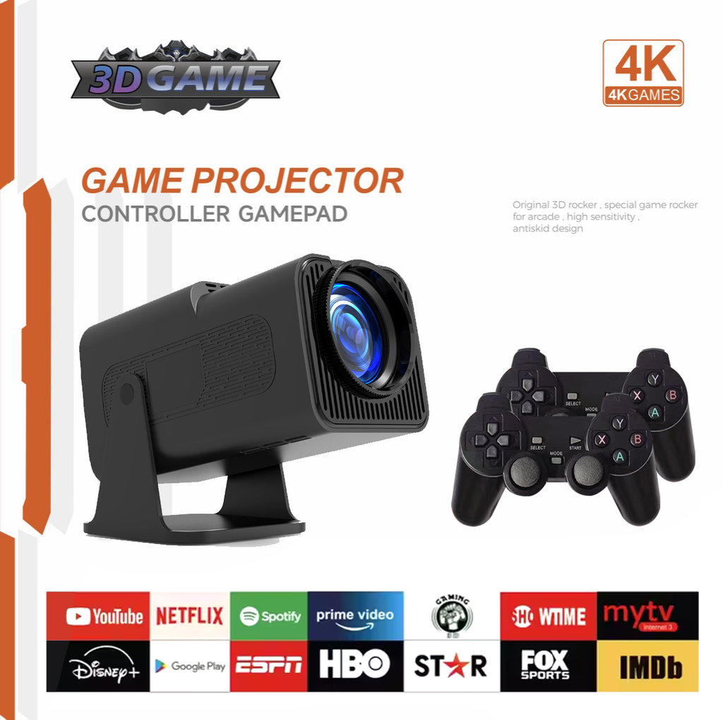 MP3 Games 32GB F600 Projector Portable Wireless 4K Full HD Video LCD 1080P Home Android 180 Degrees Pk HY320 Outdoor Projector