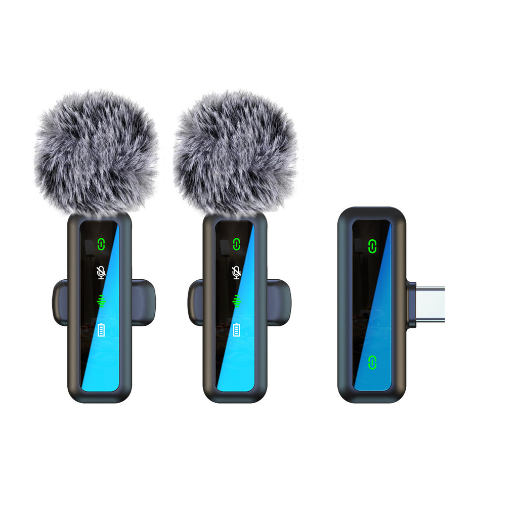 Microfone de Lapela Sem Fios para Transmissão em Direto de Computador no Exterior com Redução de Ruído, Microfone Universal Pequeno