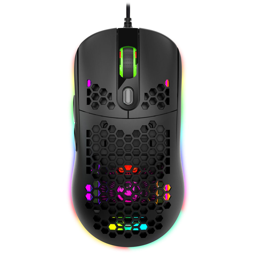 RGB luminous gaming mouse with hollow-out design for computer and office use