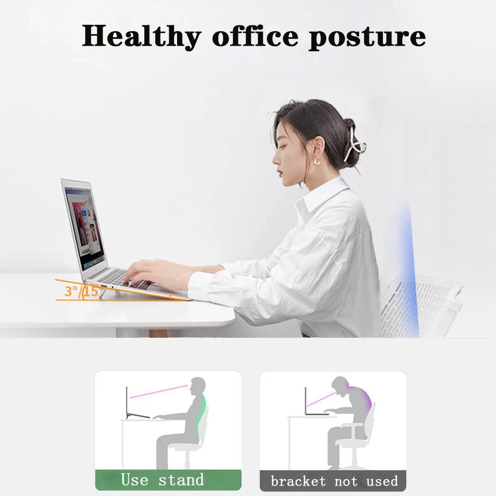 Mini Foldable Laptop Stand, Portable Computer Keyboard, Self-Adhesive Invisible Notebook Stand and Keyboard Lift for Desk