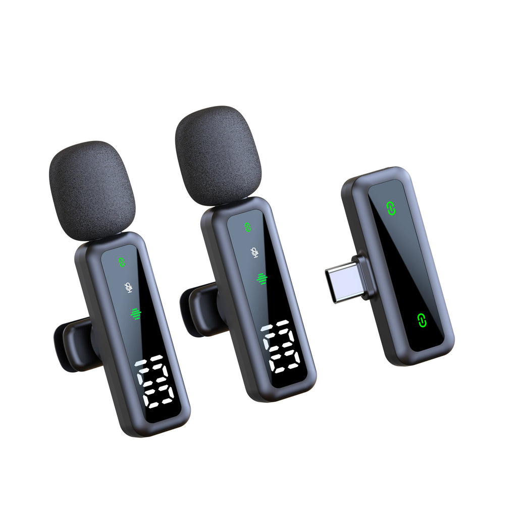 Microfone de Lapela Sem Fios para Transmissão em Direto de Computador no Exterior com Redução de Ruído, Microfone Universal Pequeno