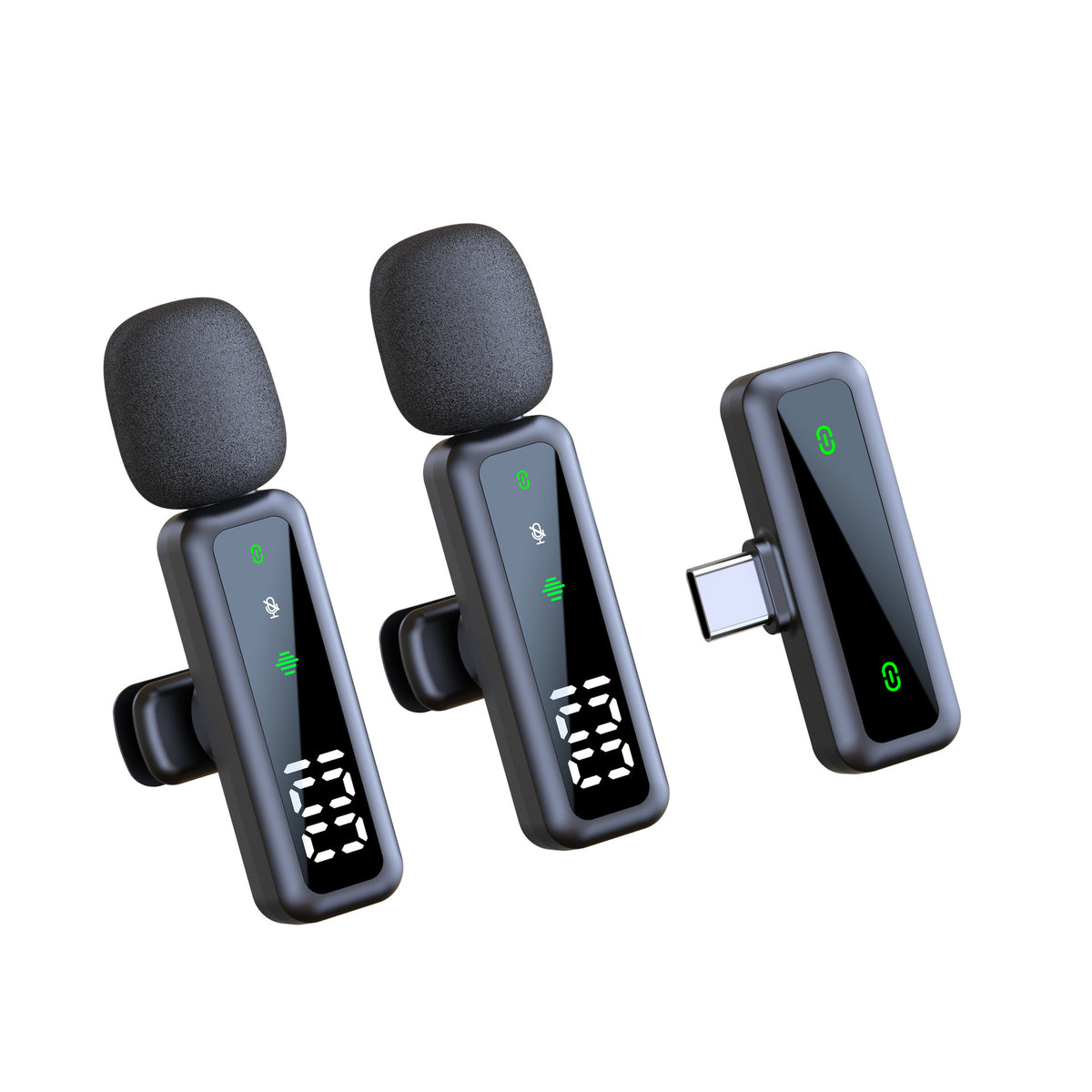 Microfone de Lapela Sem Fios para Transmissão em Direto de Computador no Exterior com Redução de Ruído, Microfone Universal Pequeno