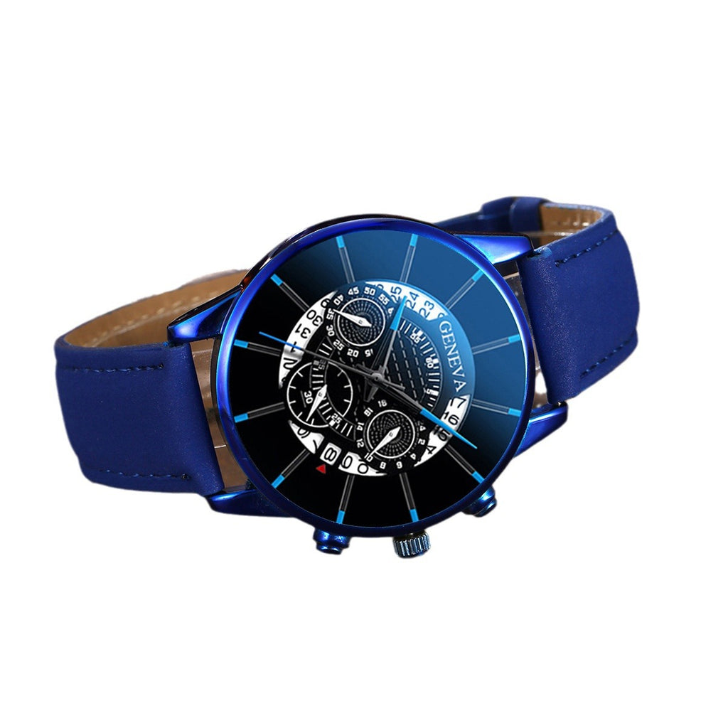 Relógio de Homem Quartz Analógico – Pele Sintética, Diâmetro 42mm