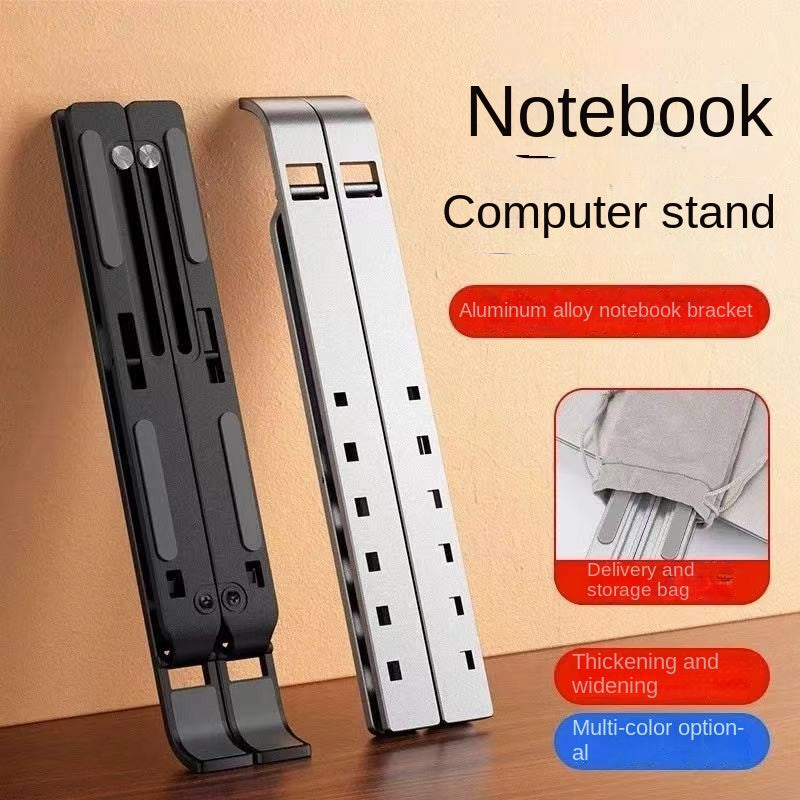 Foldable Portable Laptop Stand, Aluminum Desktop Cooling Pad, Stable Elevated N3 Bracket
