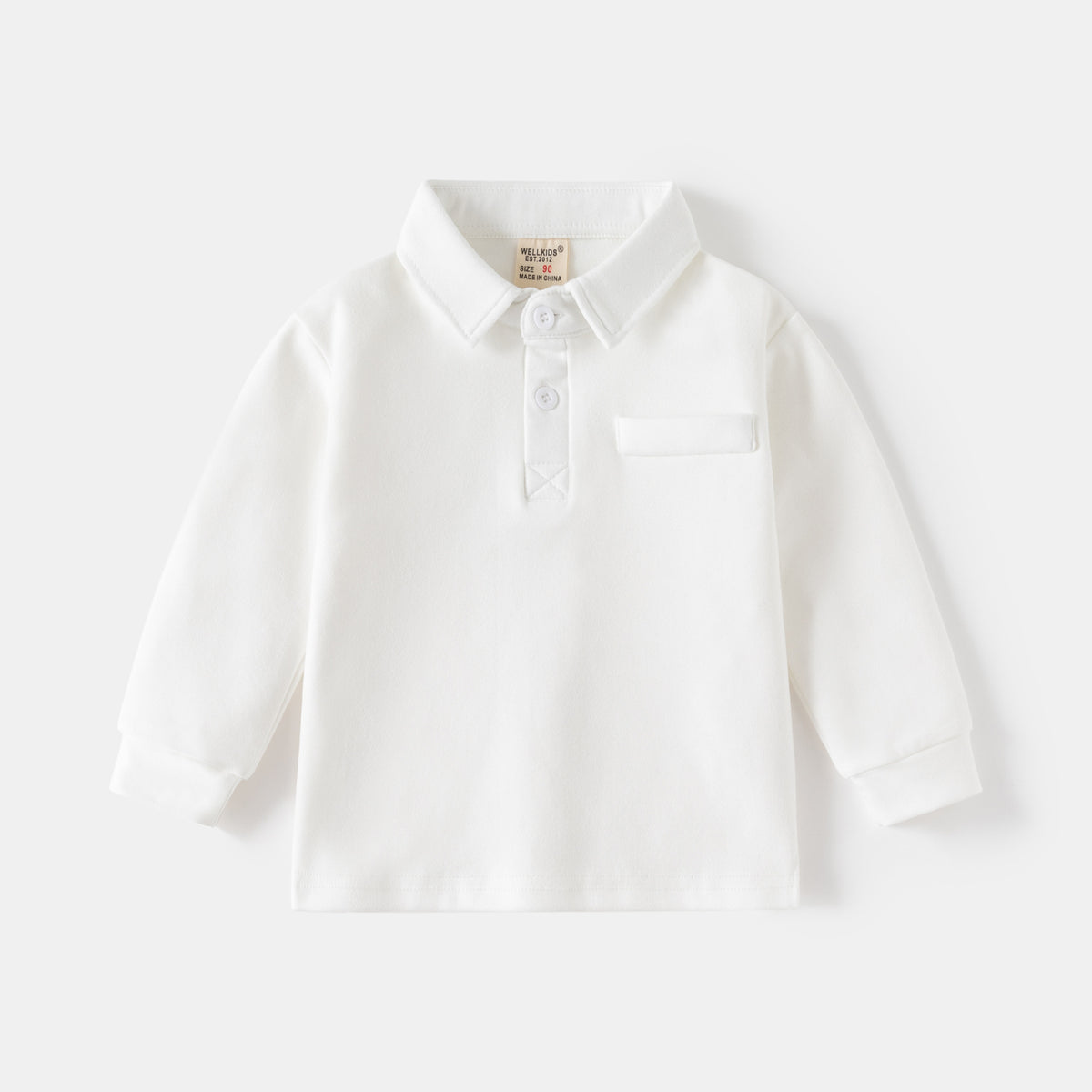 Long Sleeve Thickened Turn-Down Collar T-Shirt Baby Top Kids Clothing Wholesale
