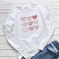 Heart printed long sleeved sweatshirt