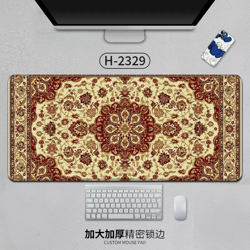 Large Persian Mouse Pad Office Carpet MousePad Natural Rubber Lockedge Anti Slip Desk Mat Laptop Office Game Accessories Pad