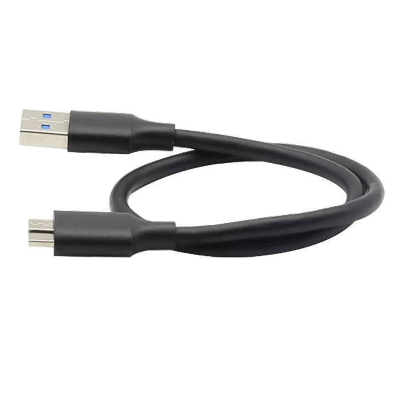 USB 3.0 hard drive data cable, USB 3.0 AM to Micro-B high-speed portable hard drive cable, hard drive enclosure data cable