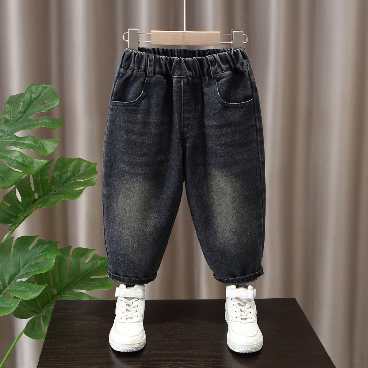 Casual Straight Leg Denim Pants for Boys