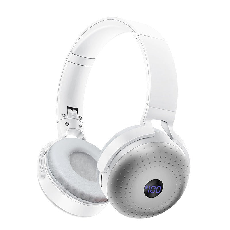Auscultadores Bluetooth montados na cabeça com interface Tipo-C, dobráveis, com cartão SIM, banco de potência portátil e headset sem fios