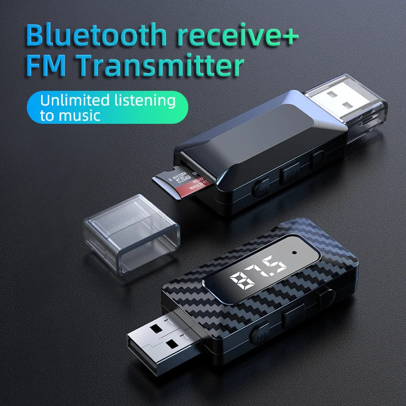 Bluetooth FM Transmitter for Car | Wireless Audio Receiver