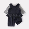 Checkered Diaper Cover and Wide Leg Pants Set