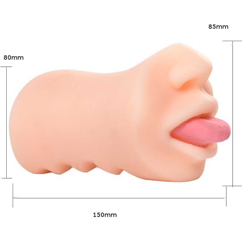 3D Male Masturbator — Mouth and Deep Throat | Medical-Grade Silicone | Adults (+18)