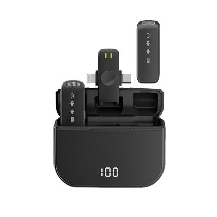 Wireless Lapel Microphone for Outdoor Computer Live Streaming Noise Reduction Universal Small Microphone