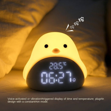 relogio despertador luz de presenca Passarinho LED